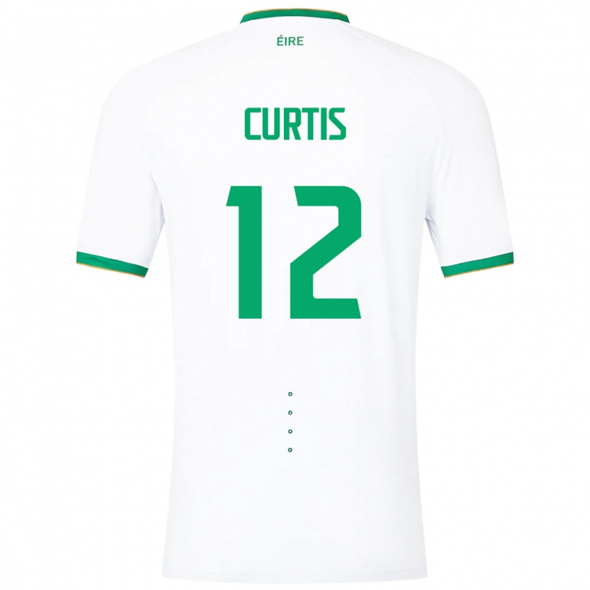 Damen Irische Sam Curtis #12 Weiß Auswärtstrikot Trikot 24-26 T-Shirt