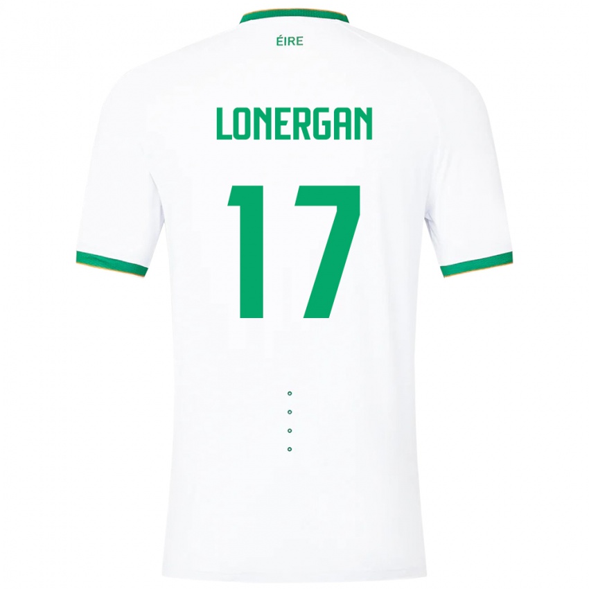 Damen Irische Tom Lonergan #17 Weiß Auswärtstrikot Trikot 24-26 T-Shirt