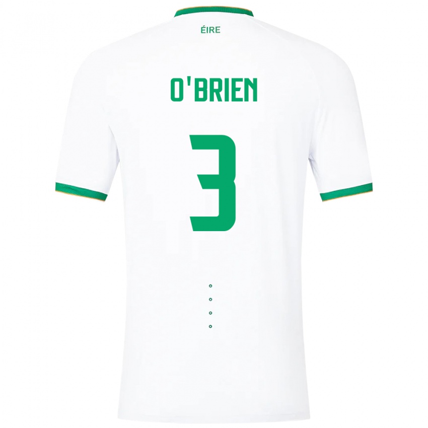 Damen Irische Luke O'brien #3 Weiß Auswärtstrikot Trikot 24-26 T-Shirt
