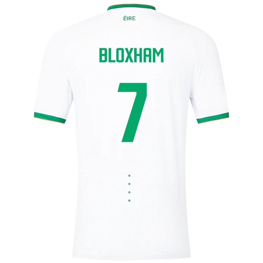 Damen Irische Tom Bloxham #7 Weiß Auswärtstrikot Trikot 24-26 T-Shirt