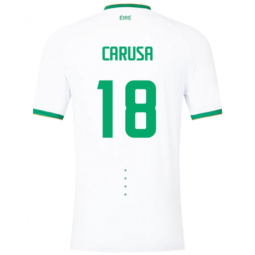 Damen Irische Kyra Carusa #18 Weiß Auswärtstrikot Trikot 24-26 T-Shirt