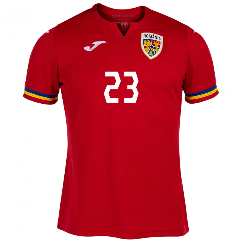 Damen Rumänische Alexandru Roșca #23 Rot Auswärtstrikot Trikot 24-26 T-Shirt