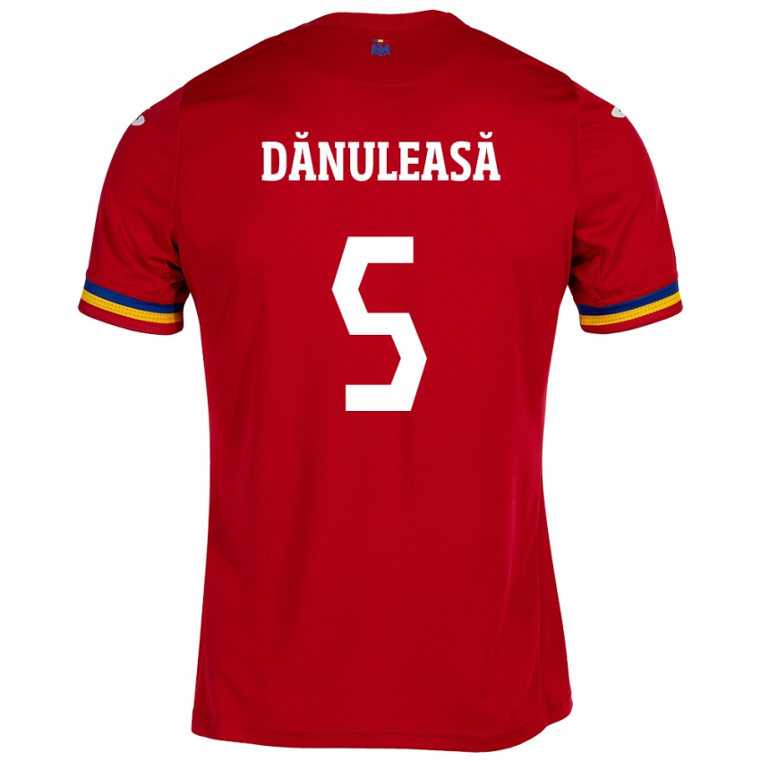 Damen Rumänische Gabriel Dănuleasă #5 Rot Auswärtstrikot Trikot 24-26 T-Shirt