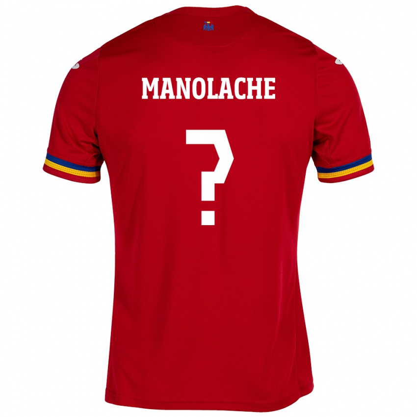 Damen Rumänische Luca Manolache #0 Rot Auswärtstrikot Trikot 24-26 T-Shirt