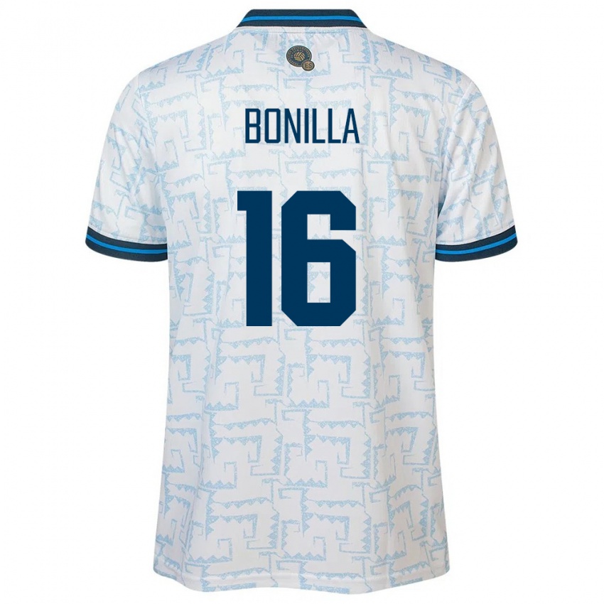 Damen El Salvador Elmer Bonilla #16 Weiß Auswärtstrikot Trikot 24-26 T-Shirt