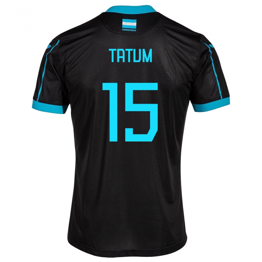 Damen Honduras Anfronit Tatum #15 Schwarz Auswärtstrikot Trikot 24-26 T-Shirt