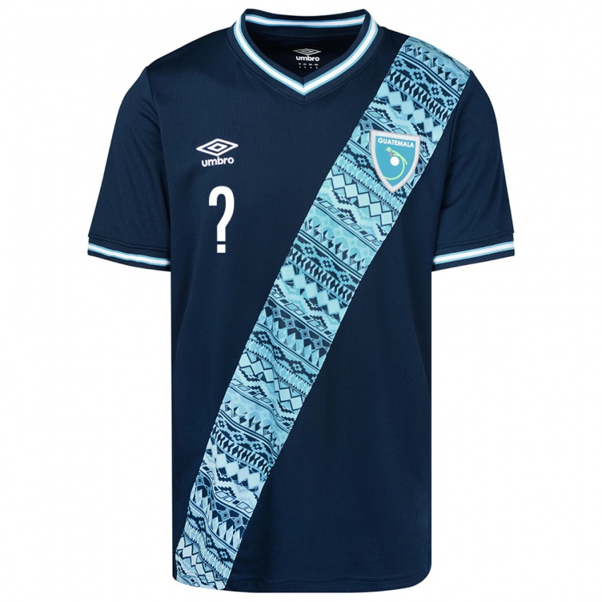 Damen Guatemala Ihren Namen #0 Blau Auswärtstrikot Trikot 24-26 T-Shirt