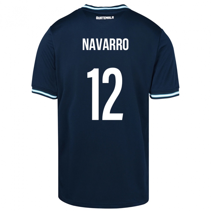 Damen Guatemala Kenderson Navarro #12 Blau Auswärtstrikot Trikot 24-26 T-Shirt