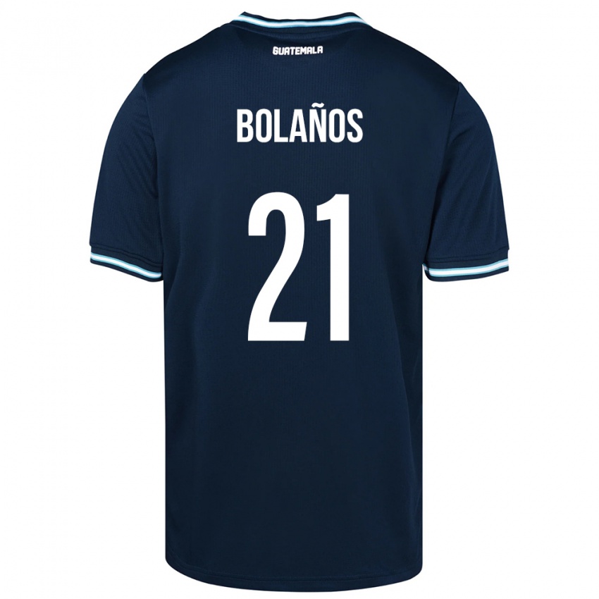 Damen Guatemala Diego Bolaños #21 Blau Auswärtstrikot Trikot 24-26 T-Shirt