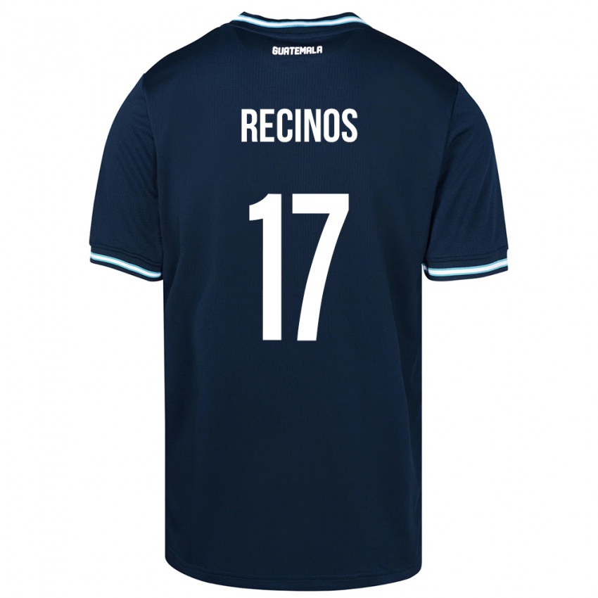 Damen Guatemala Antony Recinos #17 Blau Auswärtstrikot Trikot 24-26 T-Shirt