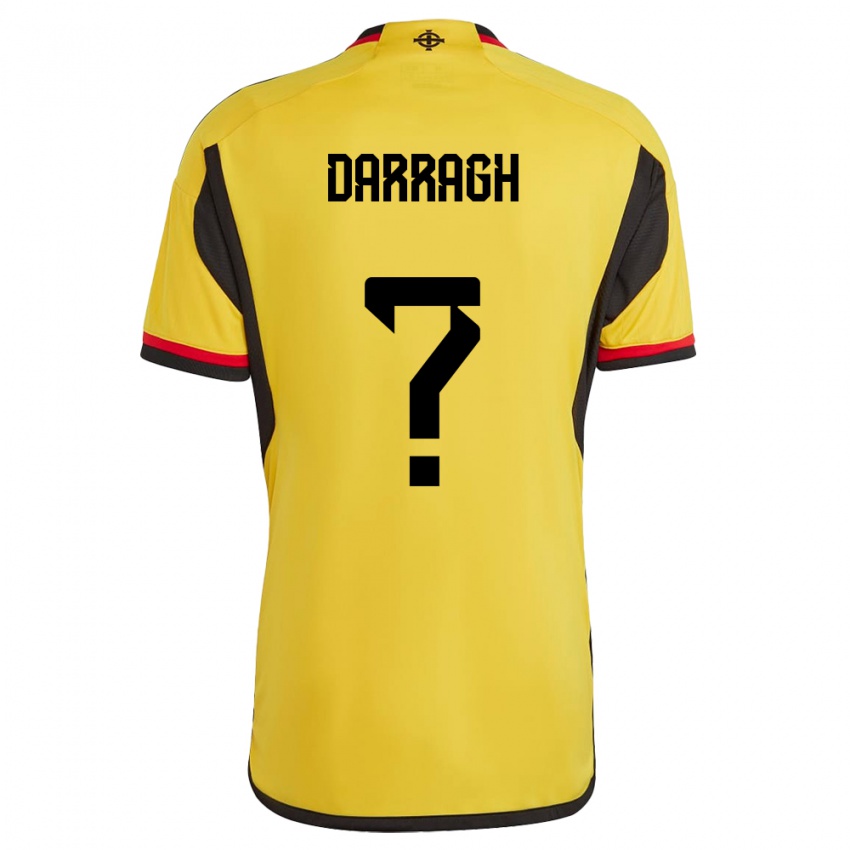 Damen Nordirland Darragh Mccann #0 Weiß Auswärtstrikot Trikot 24-26 T-Shirt