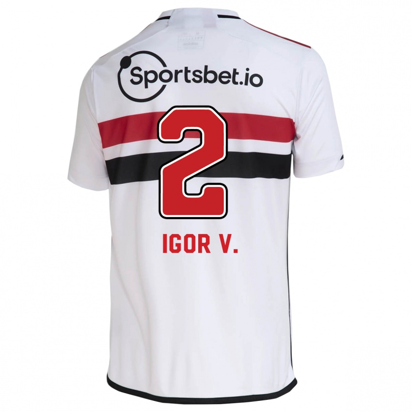 Kinder Igor Vinicius #2 Weiß Heimtrikot Trikot 2023/24 T-Shirt