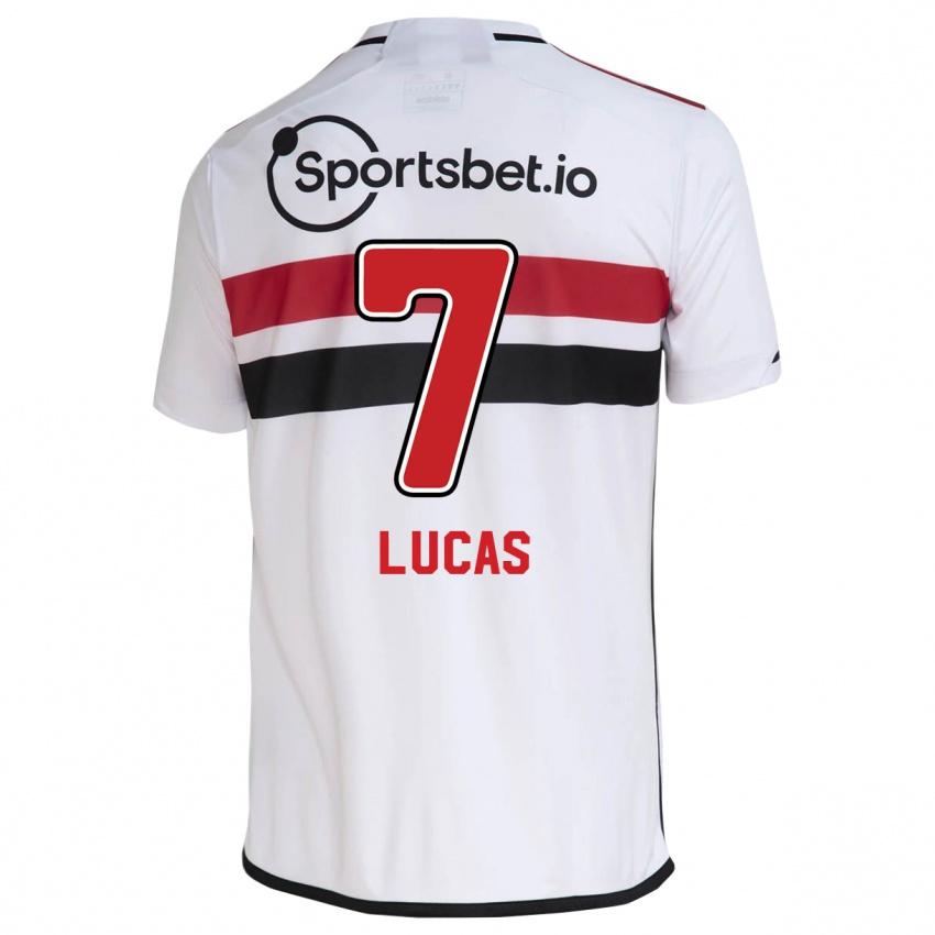 Kinder Lucas Moura #7 Weiß Heimtrikot Trikot 2023/24 T-Shirt