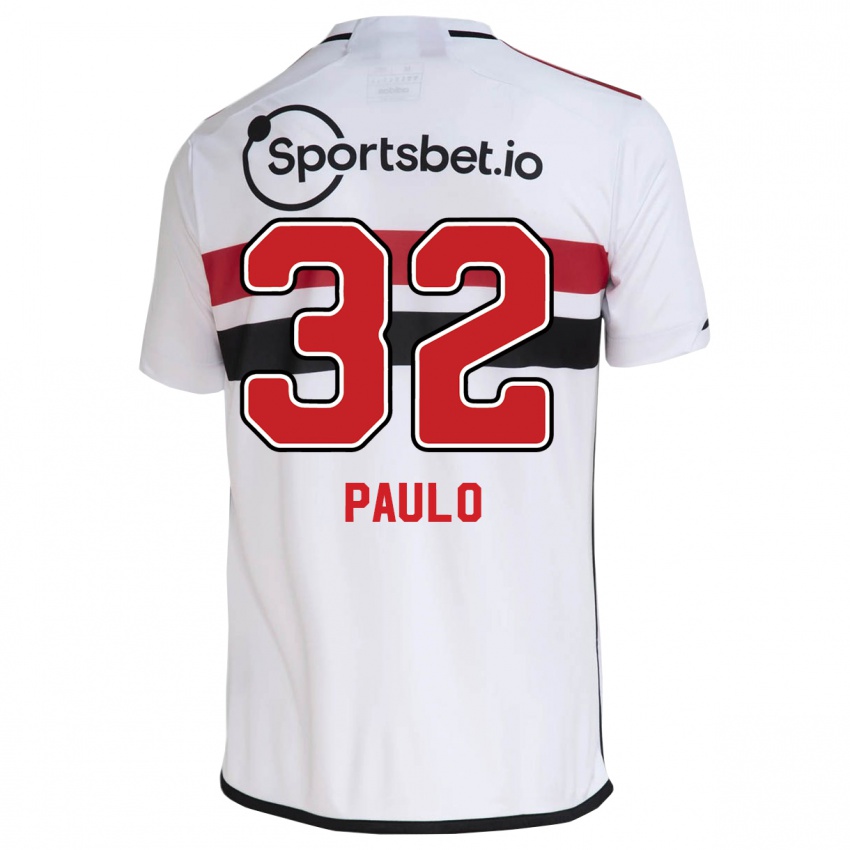 Kinder Marcos Paulo #32 Weiß Heimtrikot Trikot 2023/24 T-Shirt