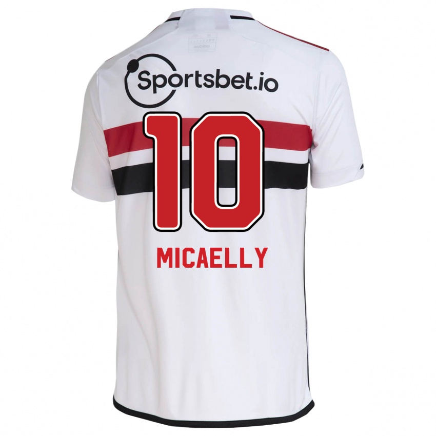 Kinder Micaelly #10 Weiß Heimtrikot Trikot 2023/24 T-Shirt