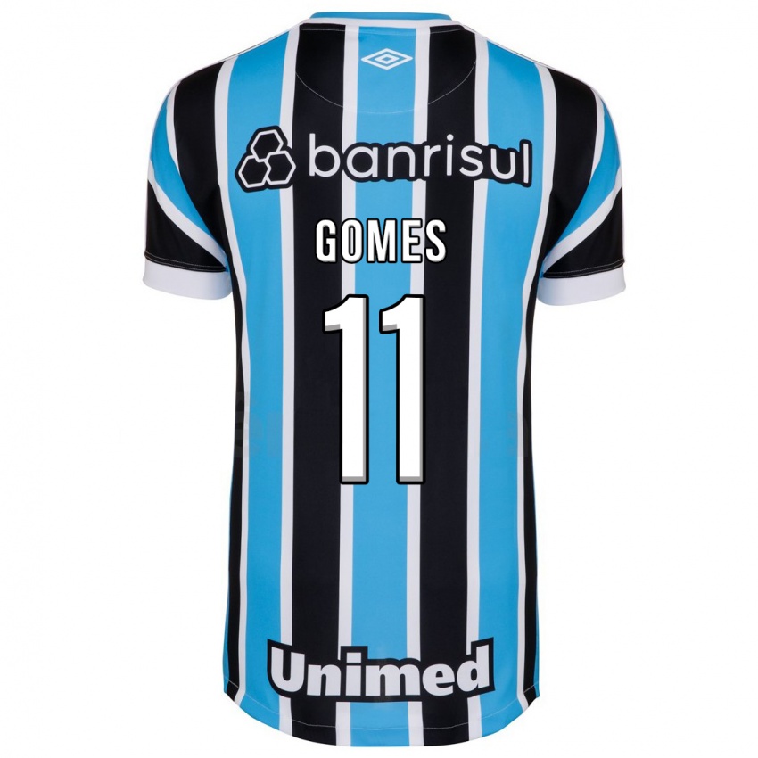 Kinder Gustavo Gomes #11 Blau Heimtrikot Trikot 2023/24 T-Shirt