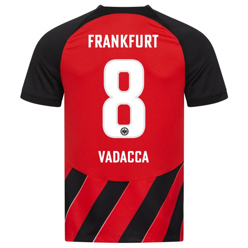 Kinder Gianni Vadacca #8 Rot Schwarz Heimtrikot Trikot 2023/24 T-Shirt