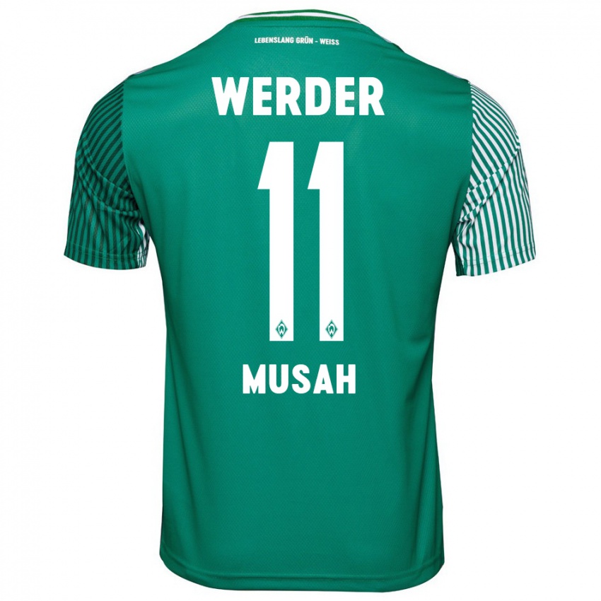 Kinder Salim Musah #11 Grün Heimtrikot Trikot 2023/24 T-Shirt