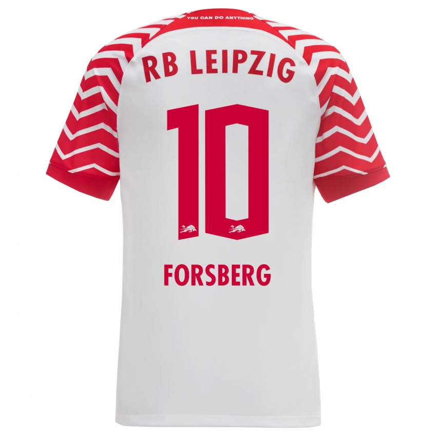 Kinder Emil Forsberg #10 Weiß Heimtrikot Trikot 2023/24 T-Shirt