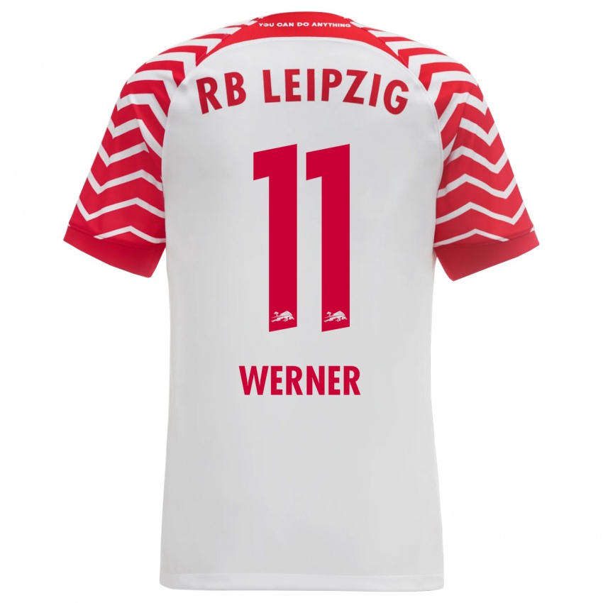 Kinder Timo Werner #11 Weiß Heimtrikot Trikot 2023/24 T-Shirt