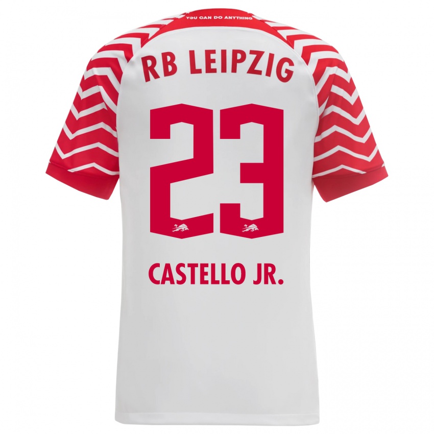 Kinder Castello Lukeba #23 Weiß Heimtrikot Trikot 2023/24 T-Shirt