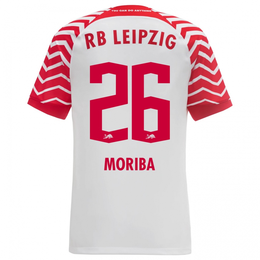 Kinder Ilaix Moriba #26 Weiß Heimtrikot Trikot 2023/24 T-Shirt