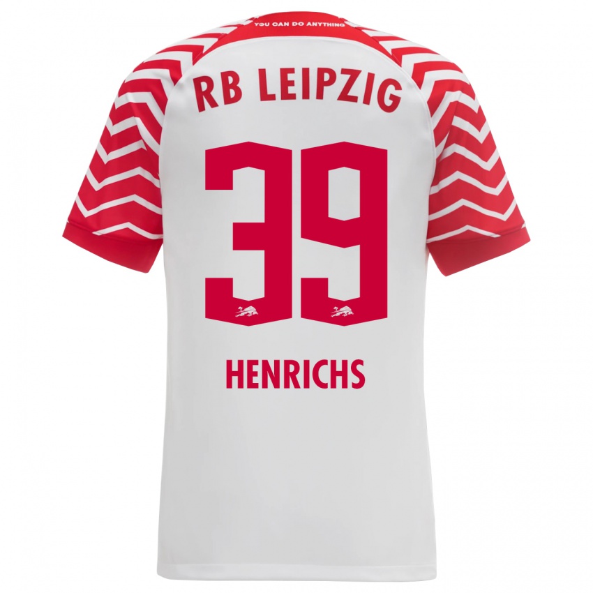 Kinder Benjamin Henrichs #39 Weiß Heimtrikot Trikot 2023/24 T-Shirt