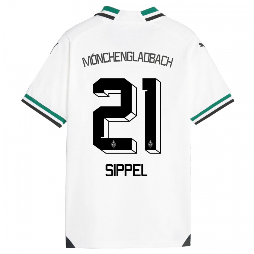 Kinder Tobias Sippel #21 Weiß Grün Heimtrikot Trikot 2023/24 T-Shirt