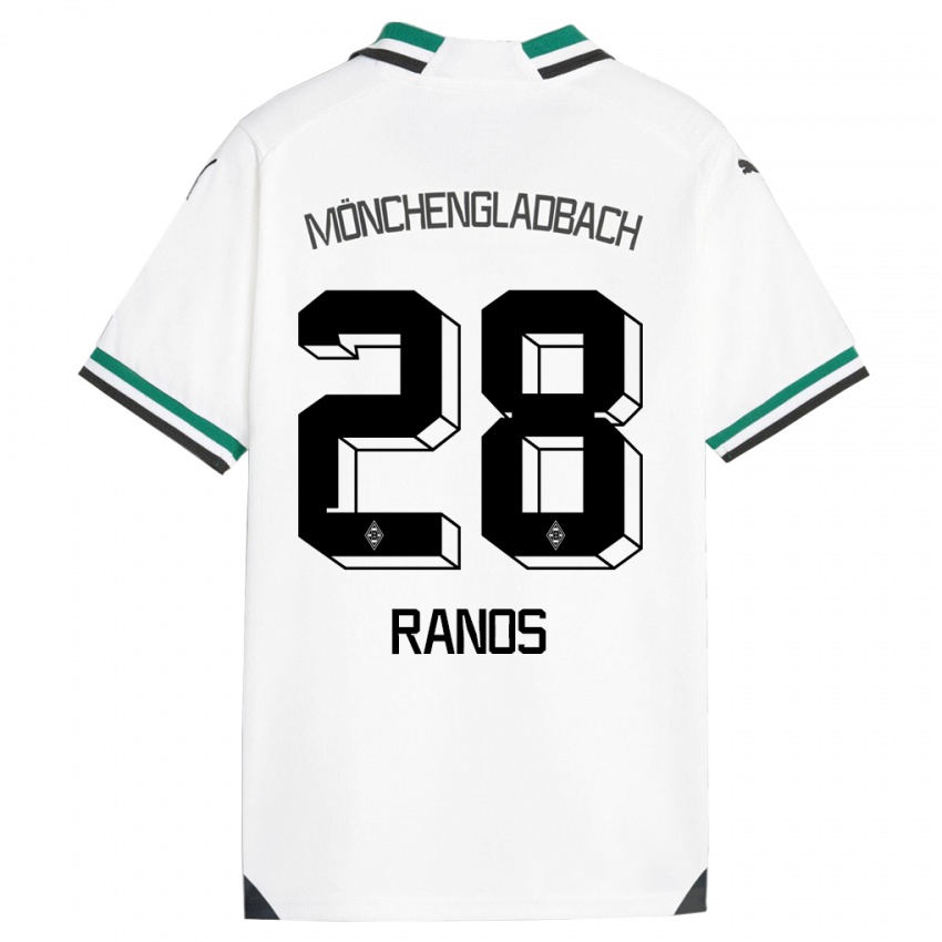 Kinder Grant-Leon Ranos #28 Weiß Grün Heimtrikot Trikot 2023/24 T-Shirt