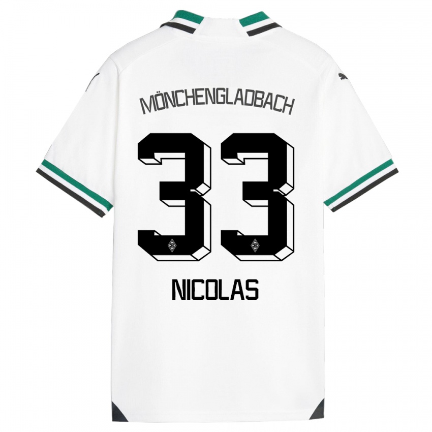 Kinder Moritz Nicolas #33 Weiß Grün Heimtrikot Trikot 2023/24 T-Shirt