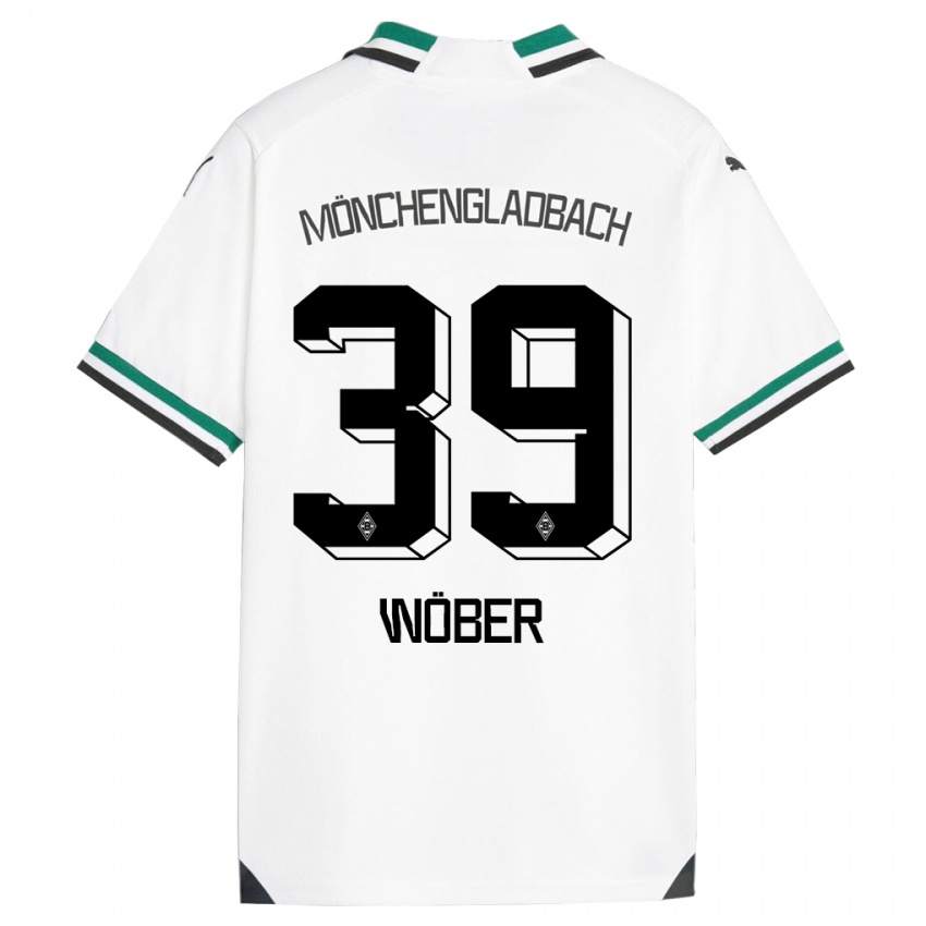 Kinder Maximilian Wöber #39 Weiß Grün Heimtrikot Trikot 2023/24 T-Shirt