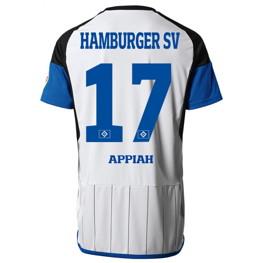 Kinder Emmanuel Appiah #17 Weiß Heimtrikot Trikot 2023/24 T-Shirt