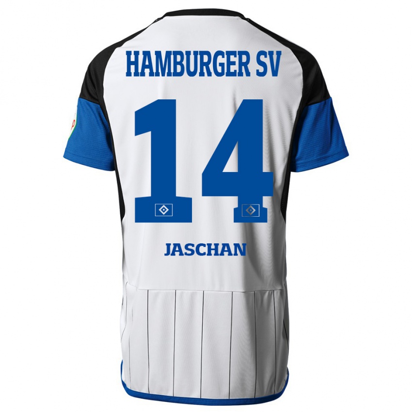 Kinder Endrik Jaschan #14 Weiß Heimtrikot Trikot 2023/24 T-Shirt