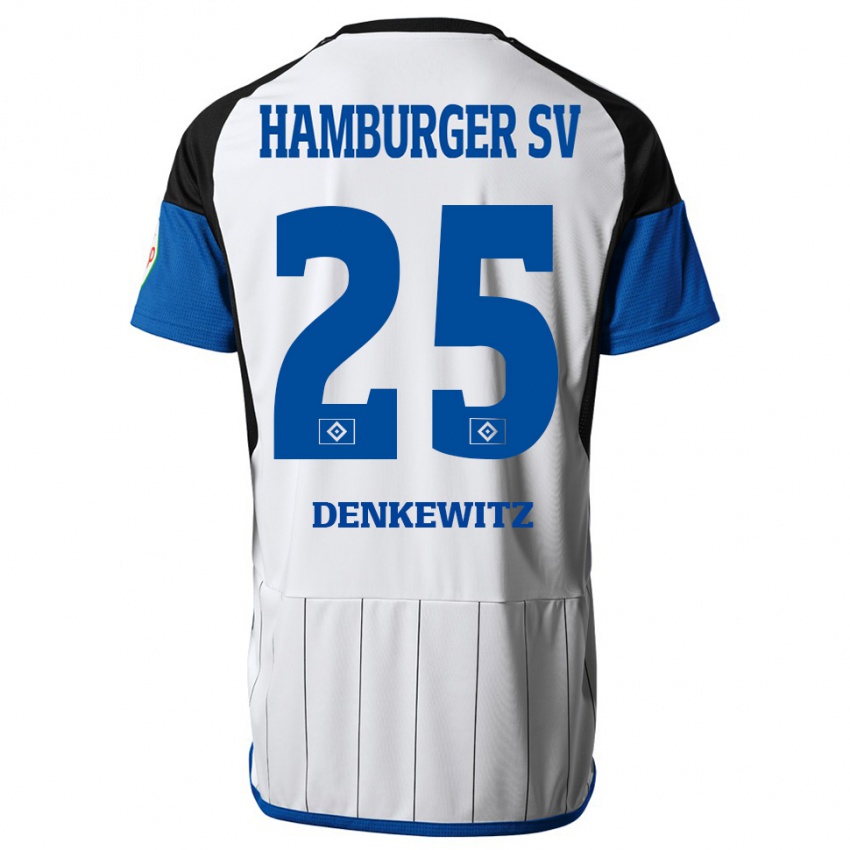 Kinder Nick Denkewitz #25 Weiß Heimtrikot Trikot 2023/24 T-Shirt