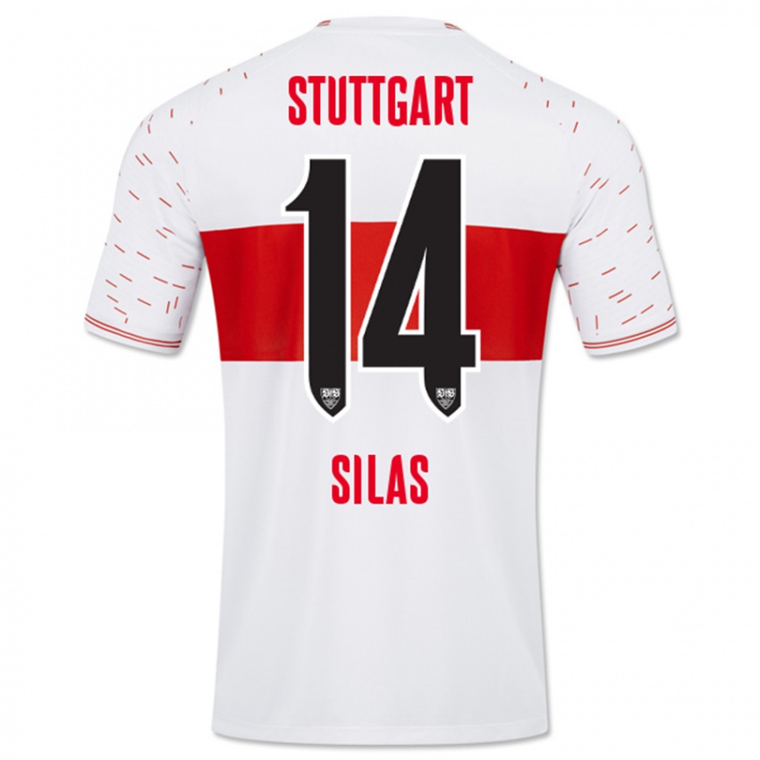 Kinder Silas #14 Weiß Heimtrikot Trikot 2023/24 T-Shirt