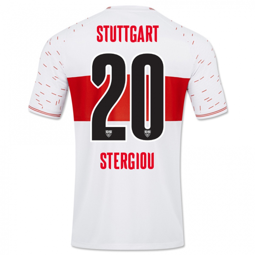 Kinder Leonidas Stergiou #20 Weiß Heimtrikot Trikot 2023/24 T-Shirt