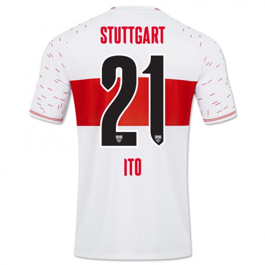 Kinder Hiroki Ito #21 Weiß Heimtrikot Trikot 2023/24 T-Shirt