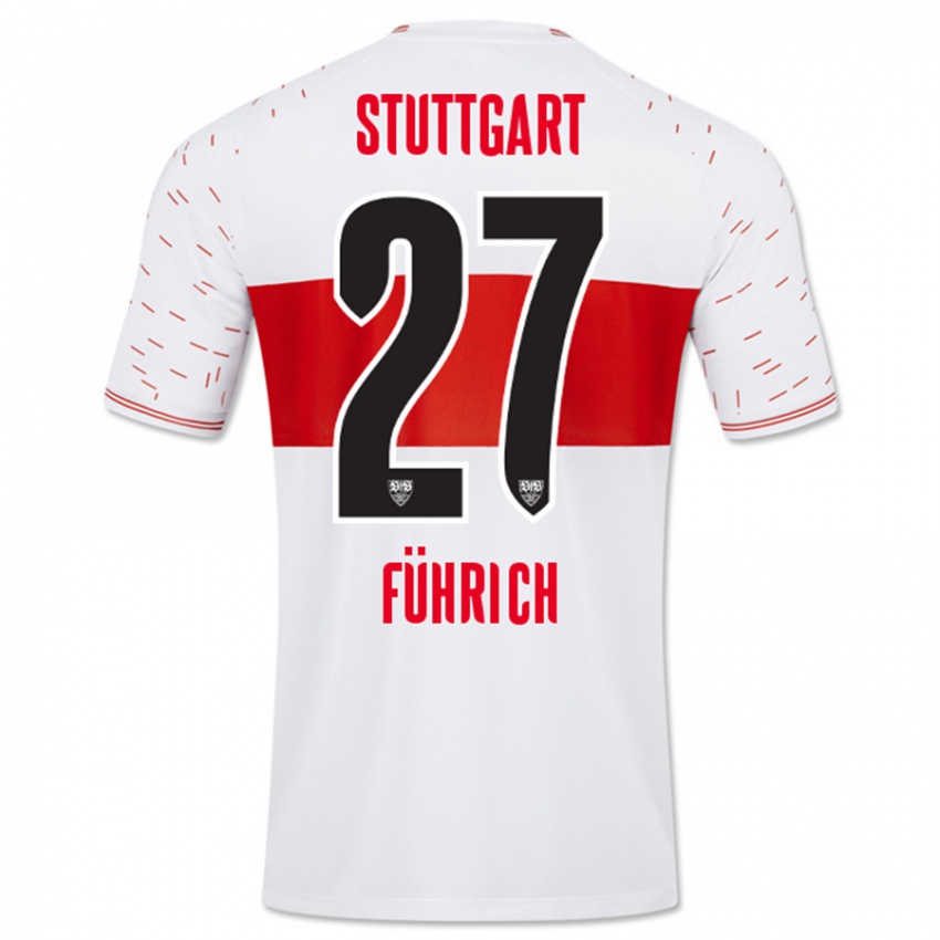 Kinder Chris Führich #27 Weiß Heimtrikot Trikot 2023/24 T-Shirt