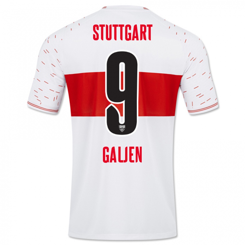 Kinder Dejan Galjen #9 Weiß Heimtrikot Trikot 2023/24 T-Shirt