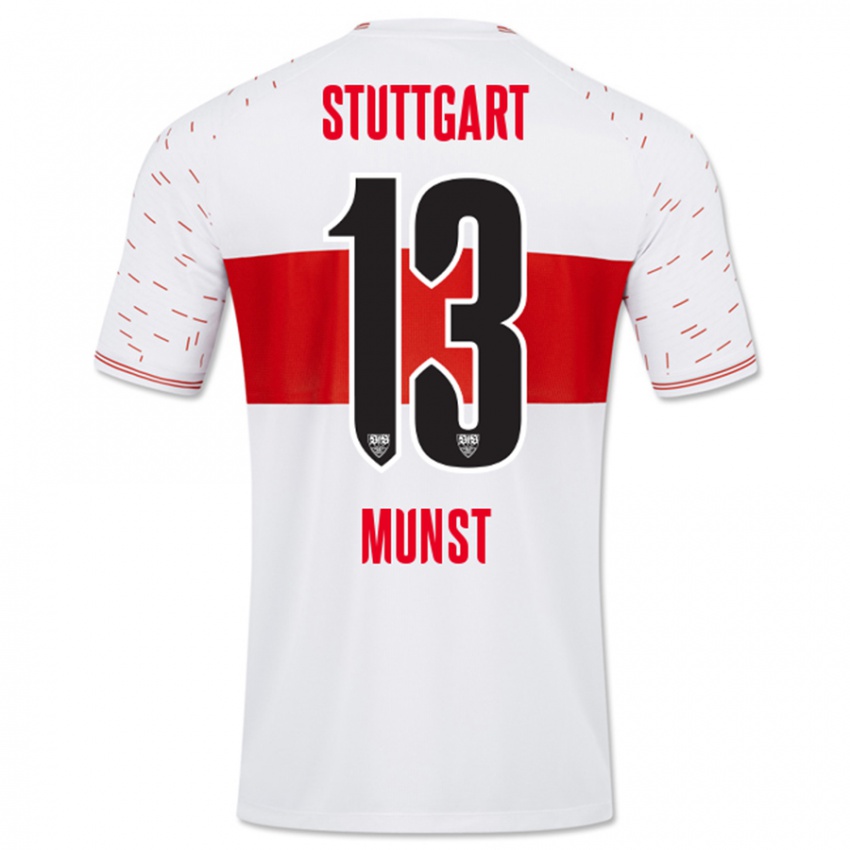 Kinder Leonhard Münst #13 Weiß Heimtrikot Trikot 2023/24 T-Shirt