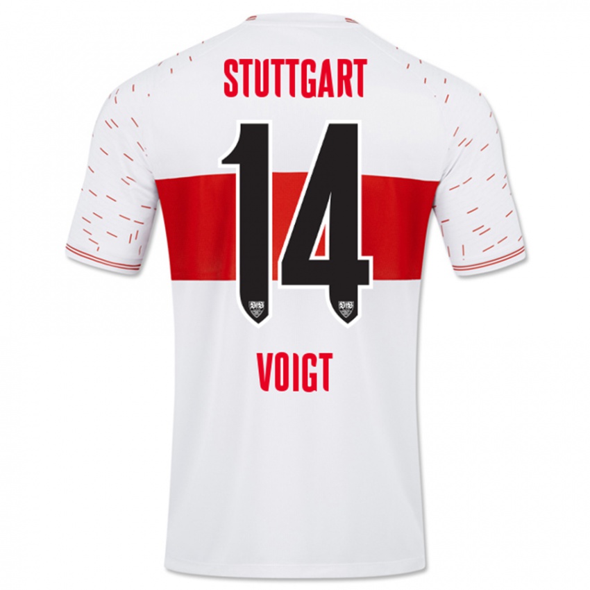 Kinder Max Voigt #14 Weiß Heimtrikot Trikot 2023/24 T-Shirt