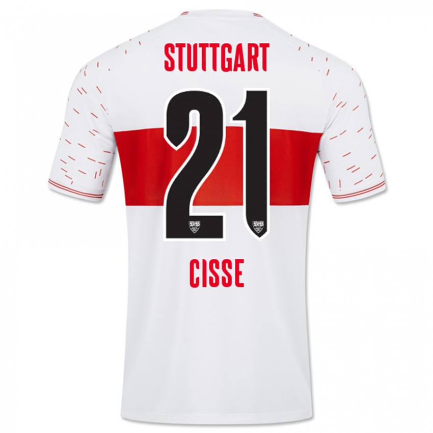 Kinder Moussa Cissé #21 Weiß Heimtrikot Trikot 2023/24 T-Shirt