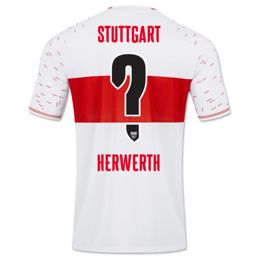 Kinder Maximilian Herwerth #0 Weiß Heimtrikot Trikot 2023/24 T-Shirt