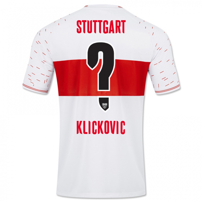 Kinder Maksim Klickovic #0 Weiß Heimtrikot Trikot 2023/24 T-Shirt