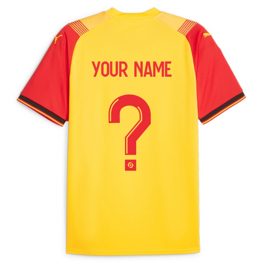 Kinder Ihren Namen #0 Gelb Heimtrikot Trikot 2023/24 T-Shirt
