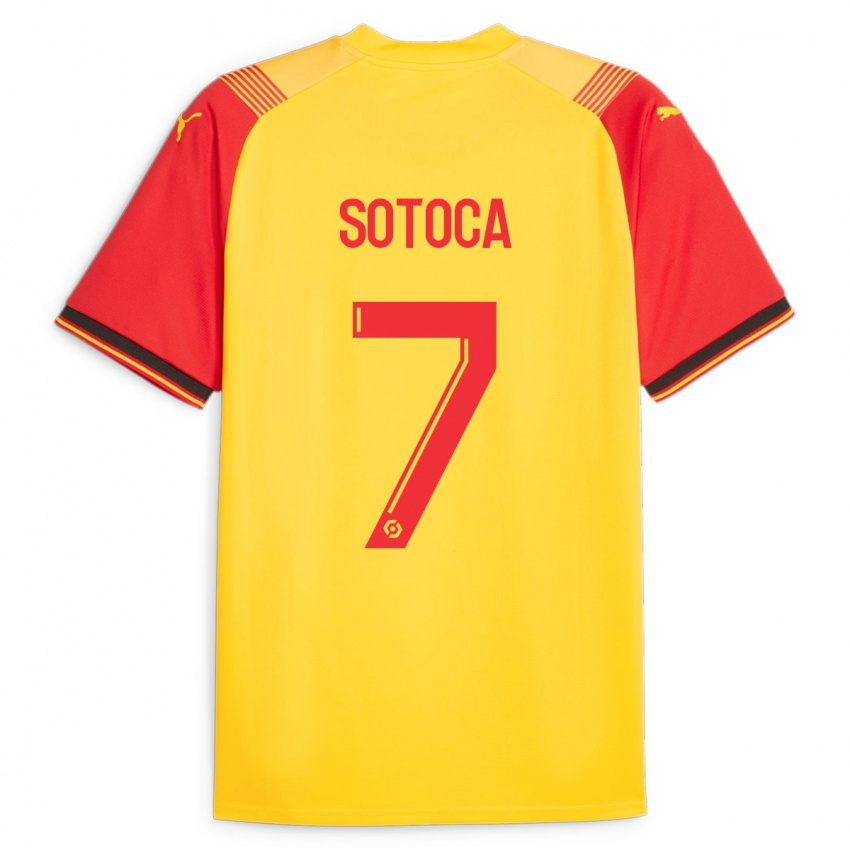 Kinder Florian Sotoca #7 Gelb Heimtrikot Trikot 2023/24 T-Shirt