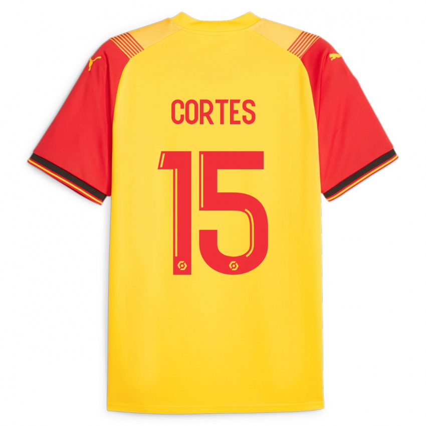 Kinder Óscar Cortés #15 Gelb Heimtrikot Trikot 2023/24 T-Shirt