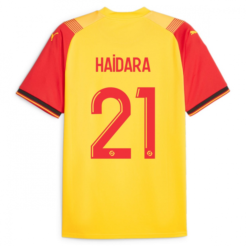 Kinder Massadio Haidara #21 Gelb Heimtrikot Trikot 2023/24 T-Shirt