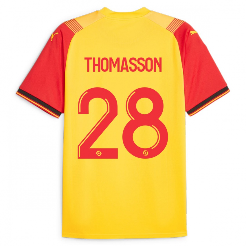 Kinder Adrien Thomasson #28 Gelb Heimtrikot Trikot 2023/24 T-Shirt