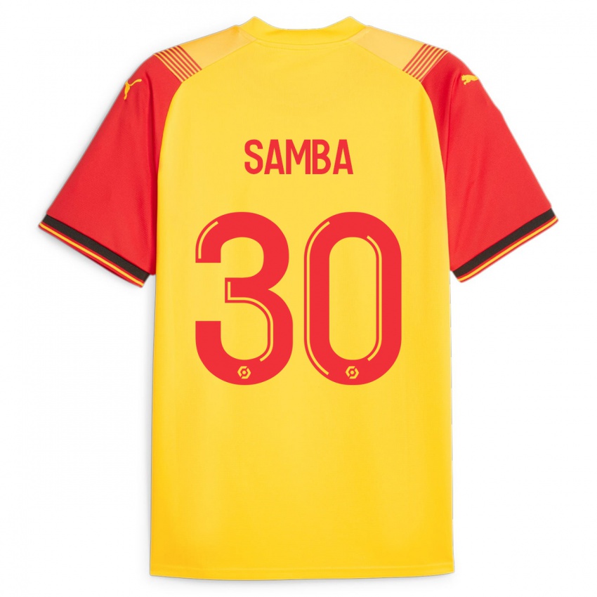 Kinder Brice Samba #30 Gelb Heimtrikot Trikot 2023/24 T-Shirt